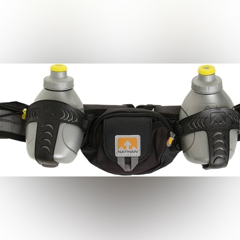 NATHAN 2 Bottle Marathon Running Hydration Belt 9 oz UNISEX
